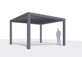 Exemple 3D Pergola Bioclimatique : Montage autoportant