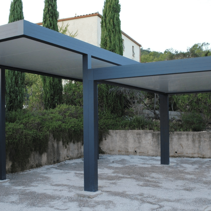 Carport aluminium surélevé