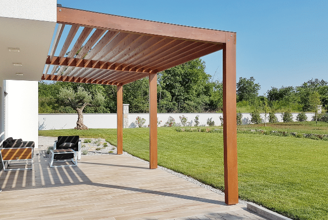 <center>Pergola bioclimatique à Aix